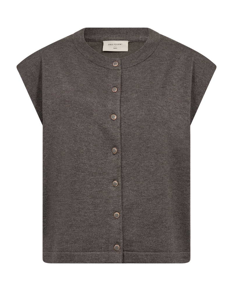 Vest - FQkatie - Brun Melange - FREEQUENT