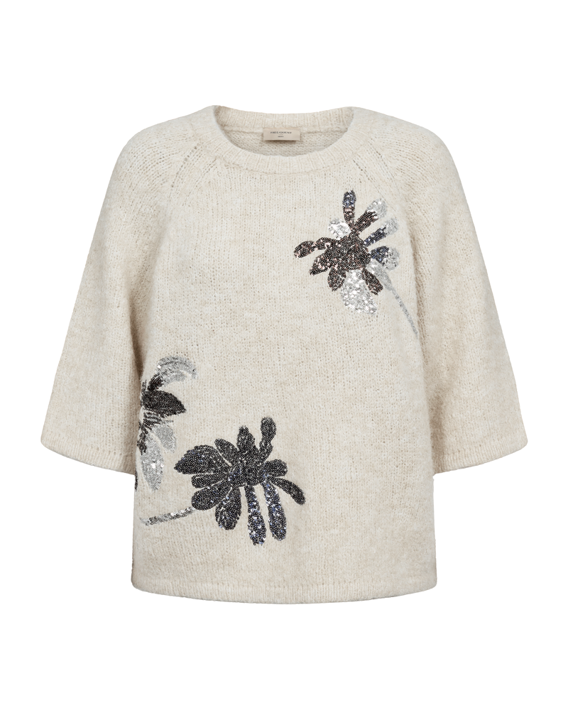 Pullover - Strik - FQgrskrela - Beige - FREEQUENT